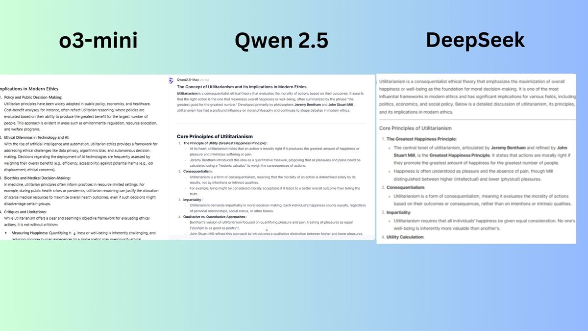 I tested DeepSeek R1 vs Qwen 2.5 vs ChatGPT o3-mini with 7 prompts ...