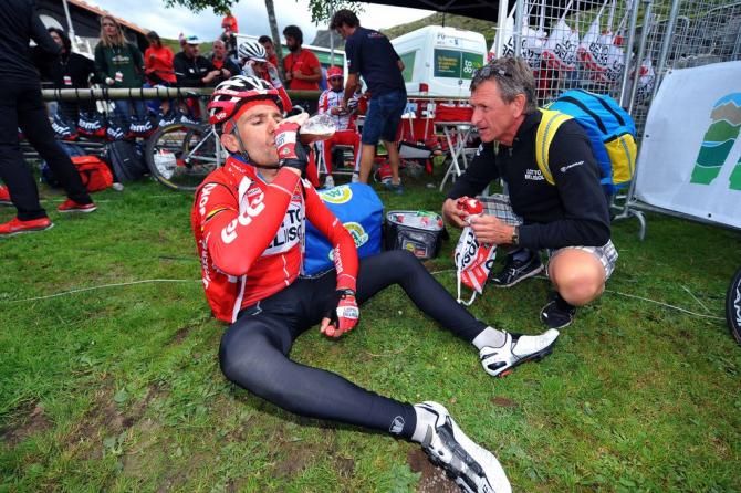MAxime Monfort (Lotto-Belisol) feeling the pain of a tough stage