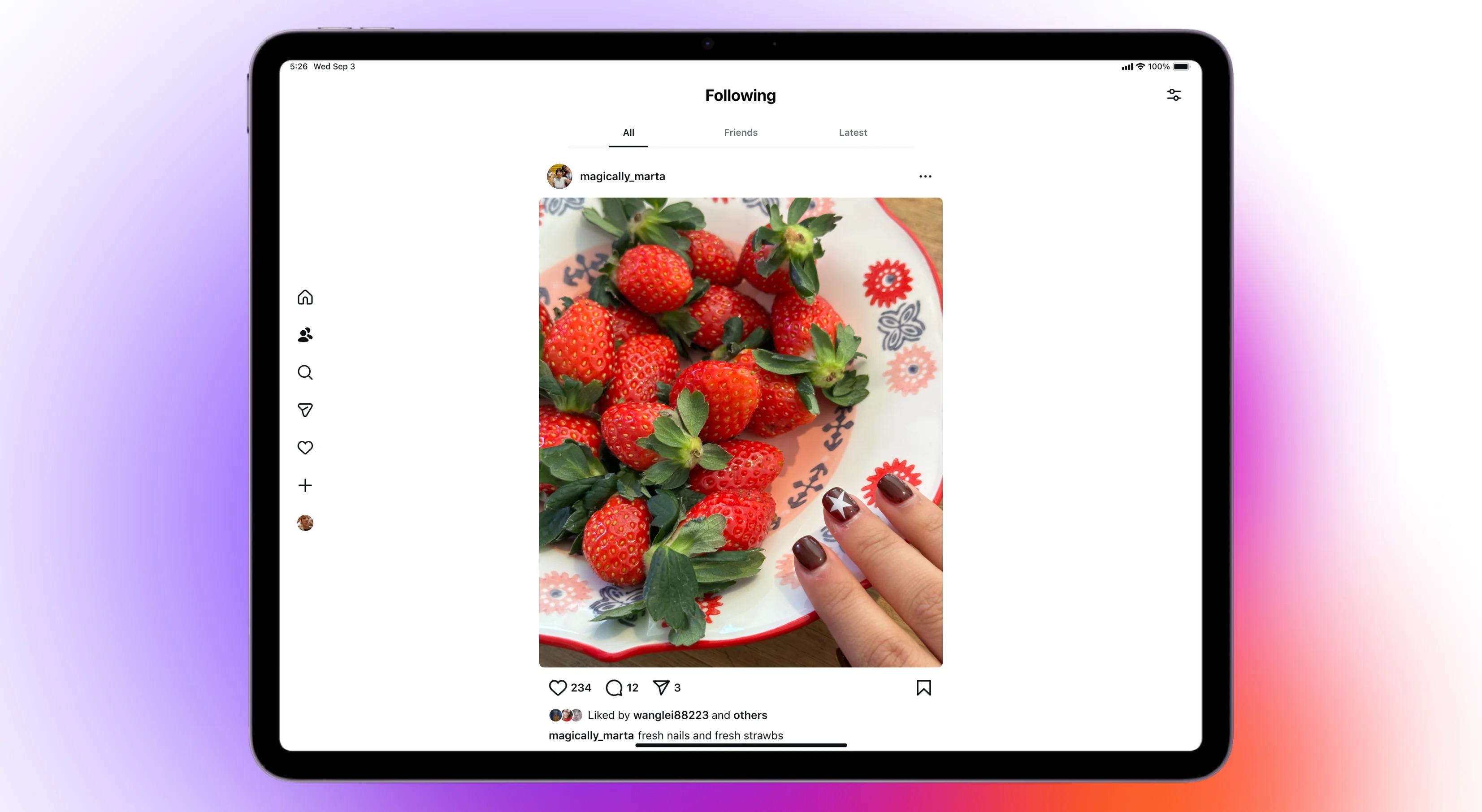 Instagram for iPad app press image