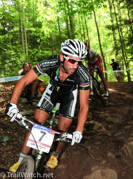 Manuel Fumic (Cannondale) riding with the leaders