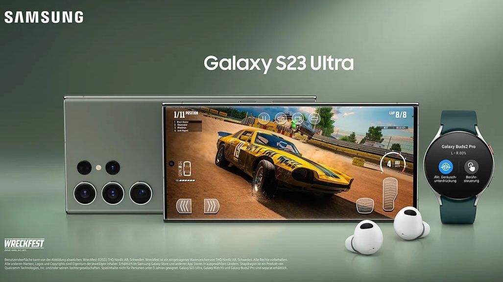 A leaked marketing image of the Samsung Galaxy S23 Ultra