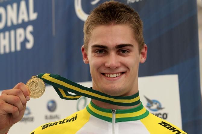 Men's kilometre time trial winner, Matthew Glaetzer