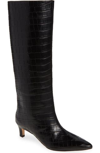 Dauphine Kitten Heel Knee High Boot