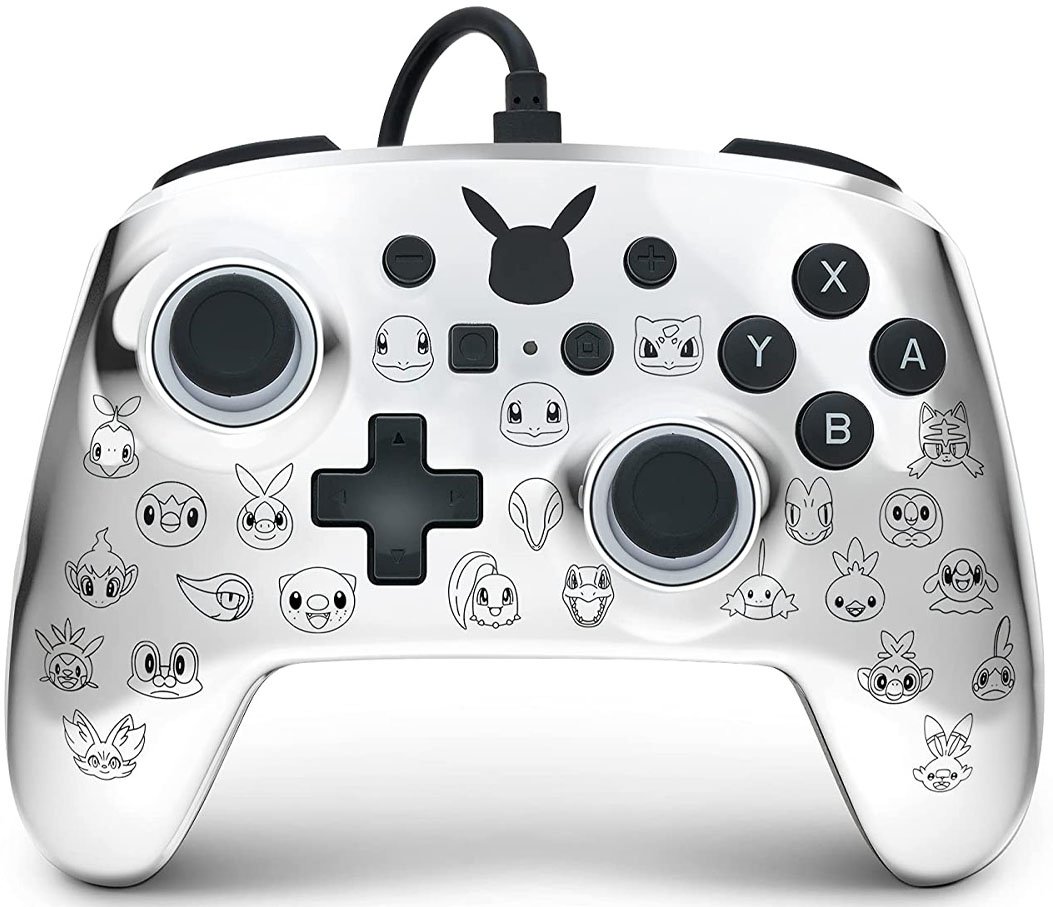 Powera Enhanced Wired Controller Nintendo Switch Pikachu Black Silver Pokemon