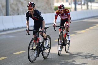 Adam Yates and Tadej Pogačar on stage three of the UAE Tour 2021 (Photo by Tim de Waele/Getty Images)