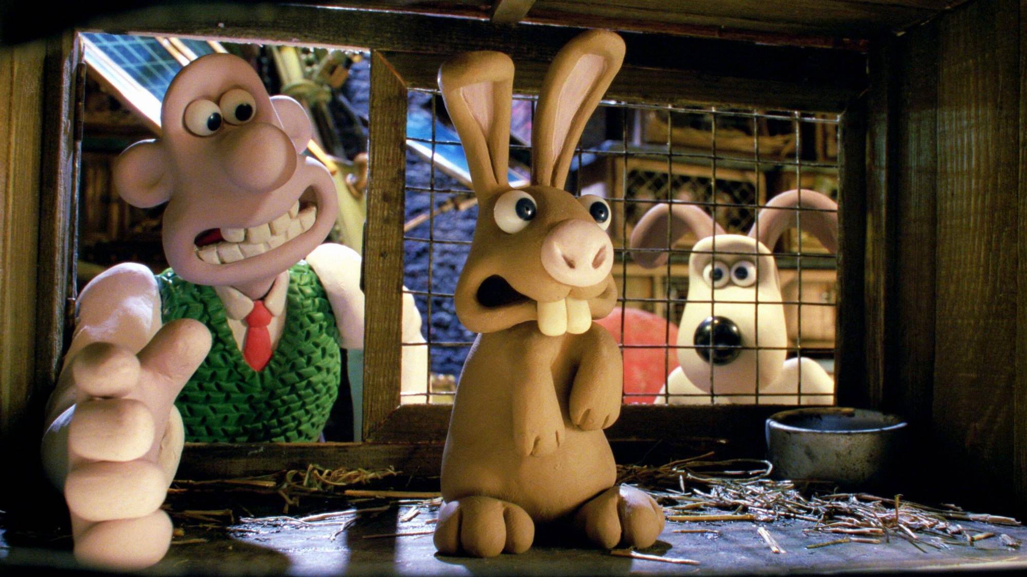 A scene from Wallace & Gromit: The Curse of the Were-Rabbit