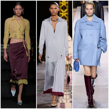 color combinations on the runways of altuzarra, chanel, and gucci