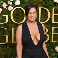 Ashley Graham at the 82nd Golden Globe Awards, held at the Beverly Hilton Hotel in Los Angeles on January 5, 2025. 