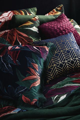 dark forest cushions from primark winter style