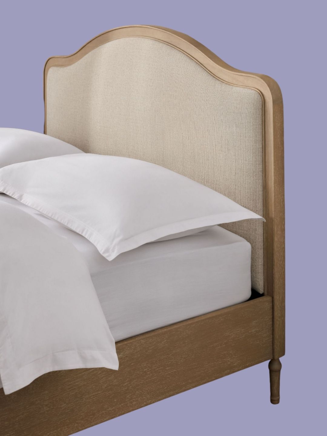 Next, Tweedy Plain Light Natural Lily Wooden Without Footend Ottoman Storage Bed Frame