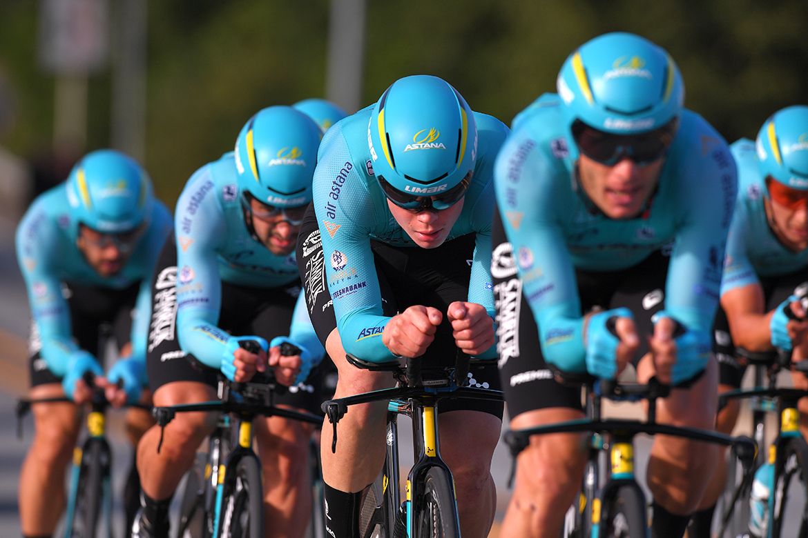 Astana riding the TTT at the Bergen World Championships
