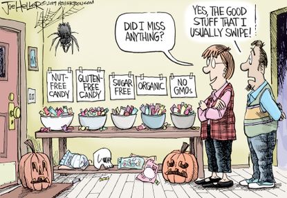 Editorial Cartoon U.S. Healthy Halloween Candy