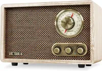 Victrola Victrola Willow – Retro Wood Bluetooth Radio with Built-in Speakers