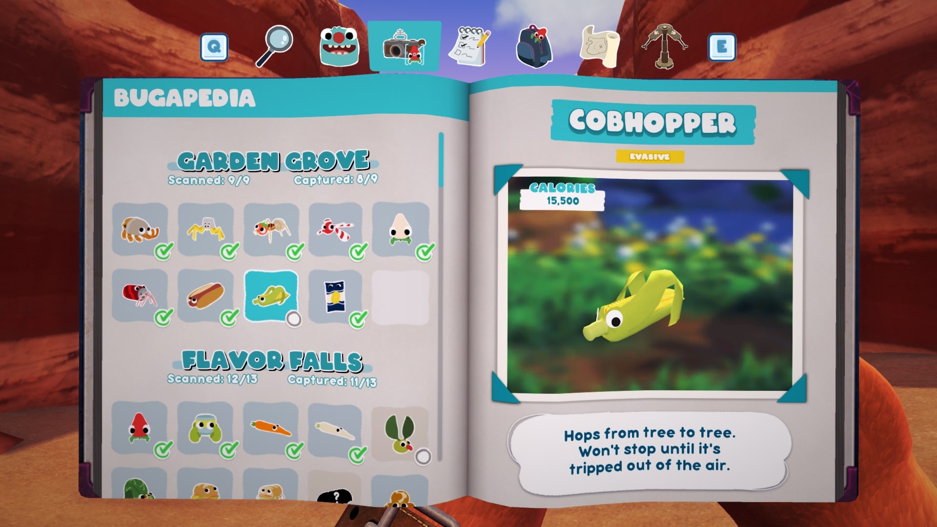 Bugsnax Bugapedia: Cobhopper