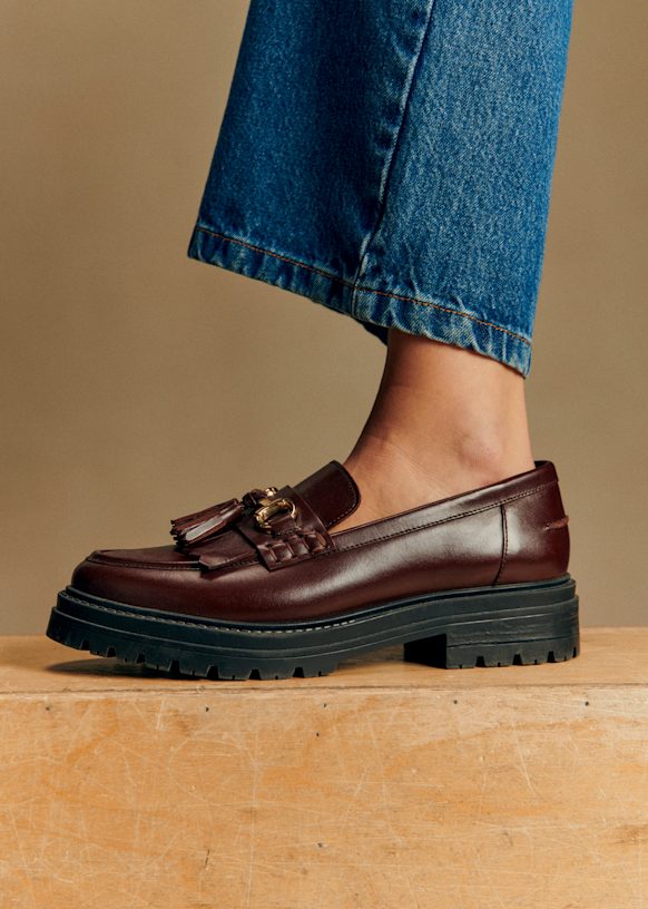Amy Loafers - Glossy Chocolate - Bovine Leather - Sézane