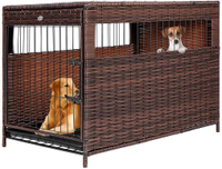 DEStar Heavy Duty PE Rattan Wicker Pet Dog Cage RRP: $329.99 | Now: $269.99 | Save: $60.00 (18%)