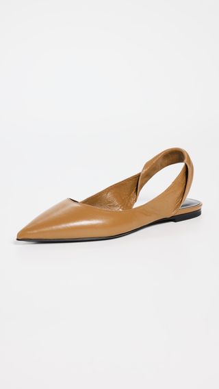 Yasha Sparrow Creased Leather Flats