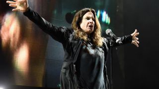 Ozzy Osbourne onstage with Black Sabbath