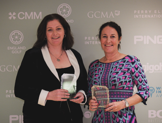 Fiona Womack and Sharon Eales with their awards