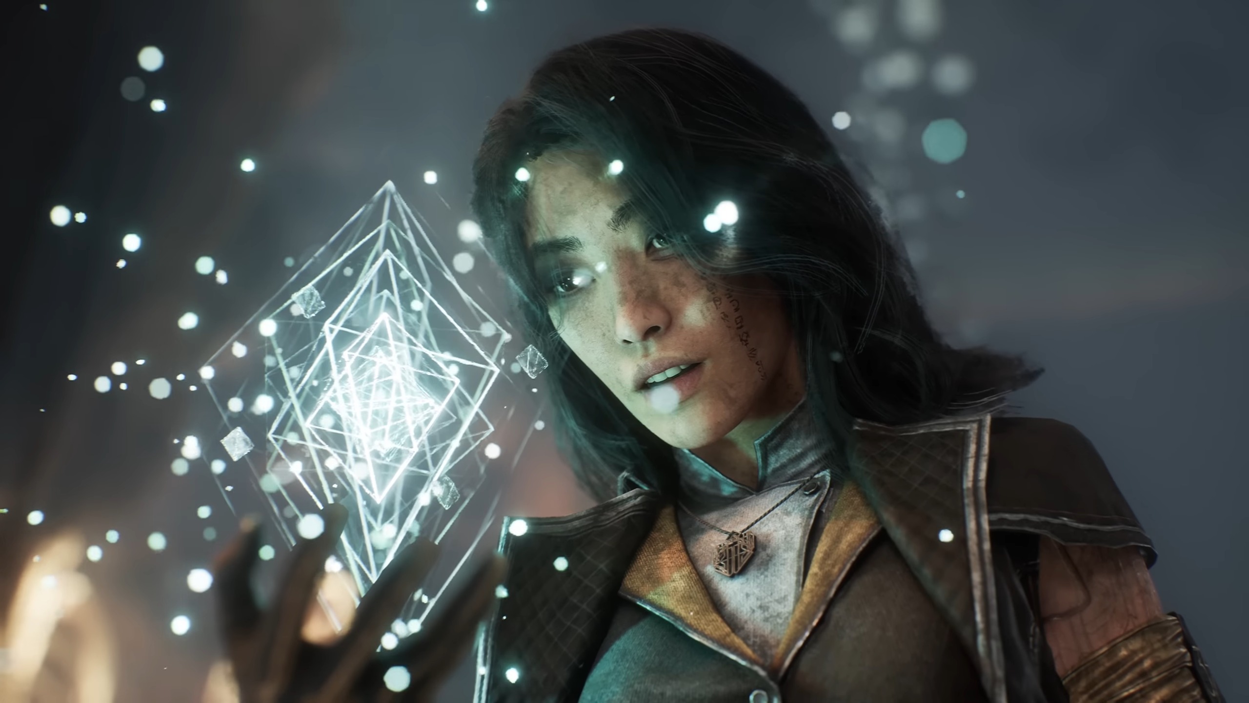 Trailer screenshot of Lune interacting with magic in Clair Obscur: Expedition 33