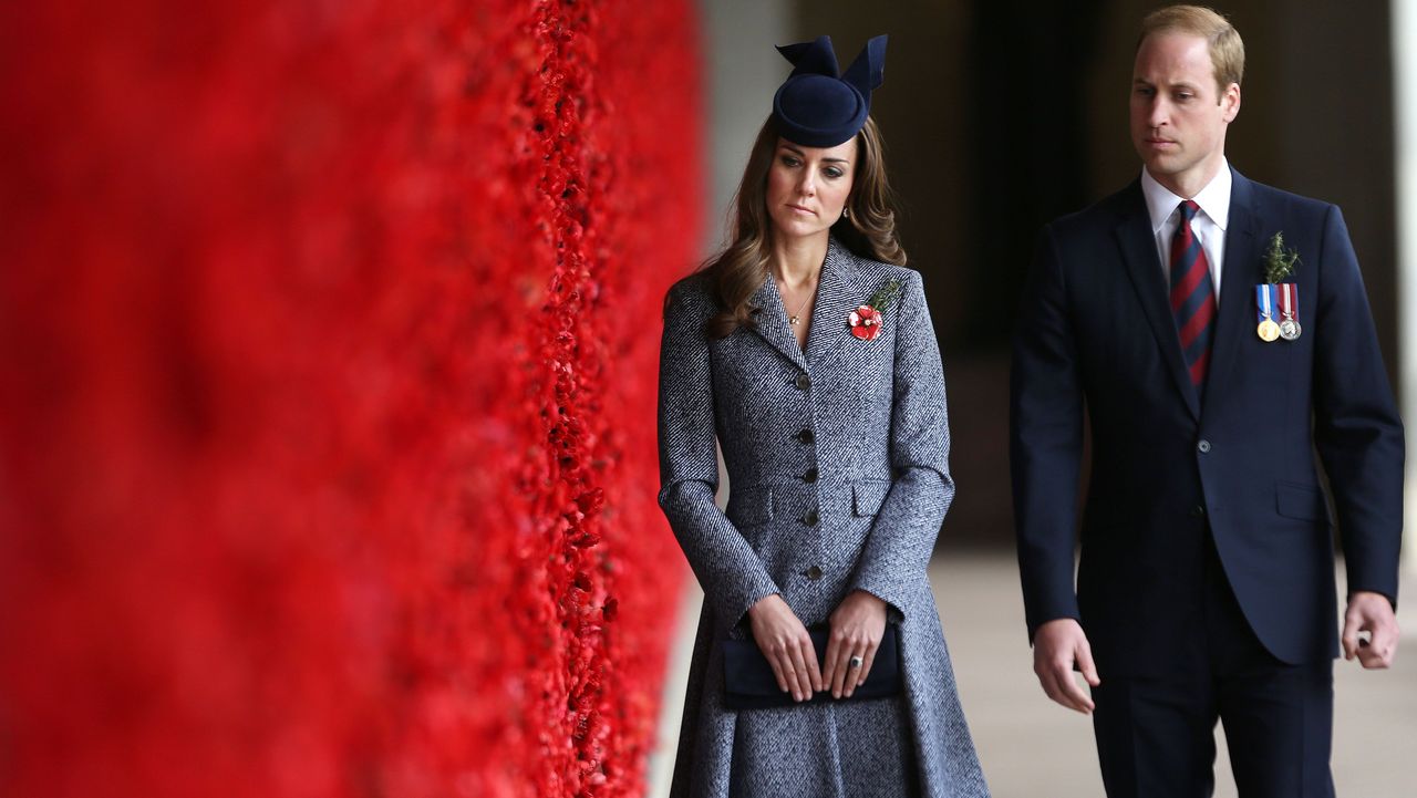 Kate Middleton &amp; Prince William in Canberra Australia on ANZAC Day 2014