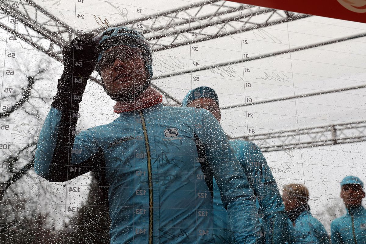 Signing on in the rain