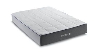 The Nectar Memory Foam Mattress with a white top, grey base and white nectar logo