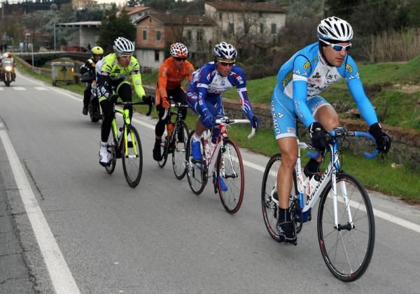 Alan Marangoni (Colnago - CSF Inox) takes his turn at the front of the breakaway