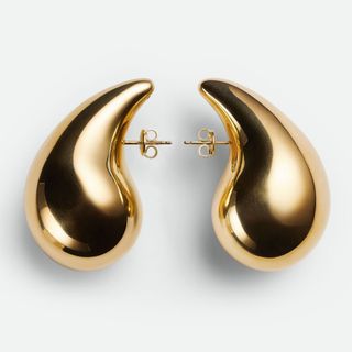 Bottega Veneta Large Drop Earrings Gold