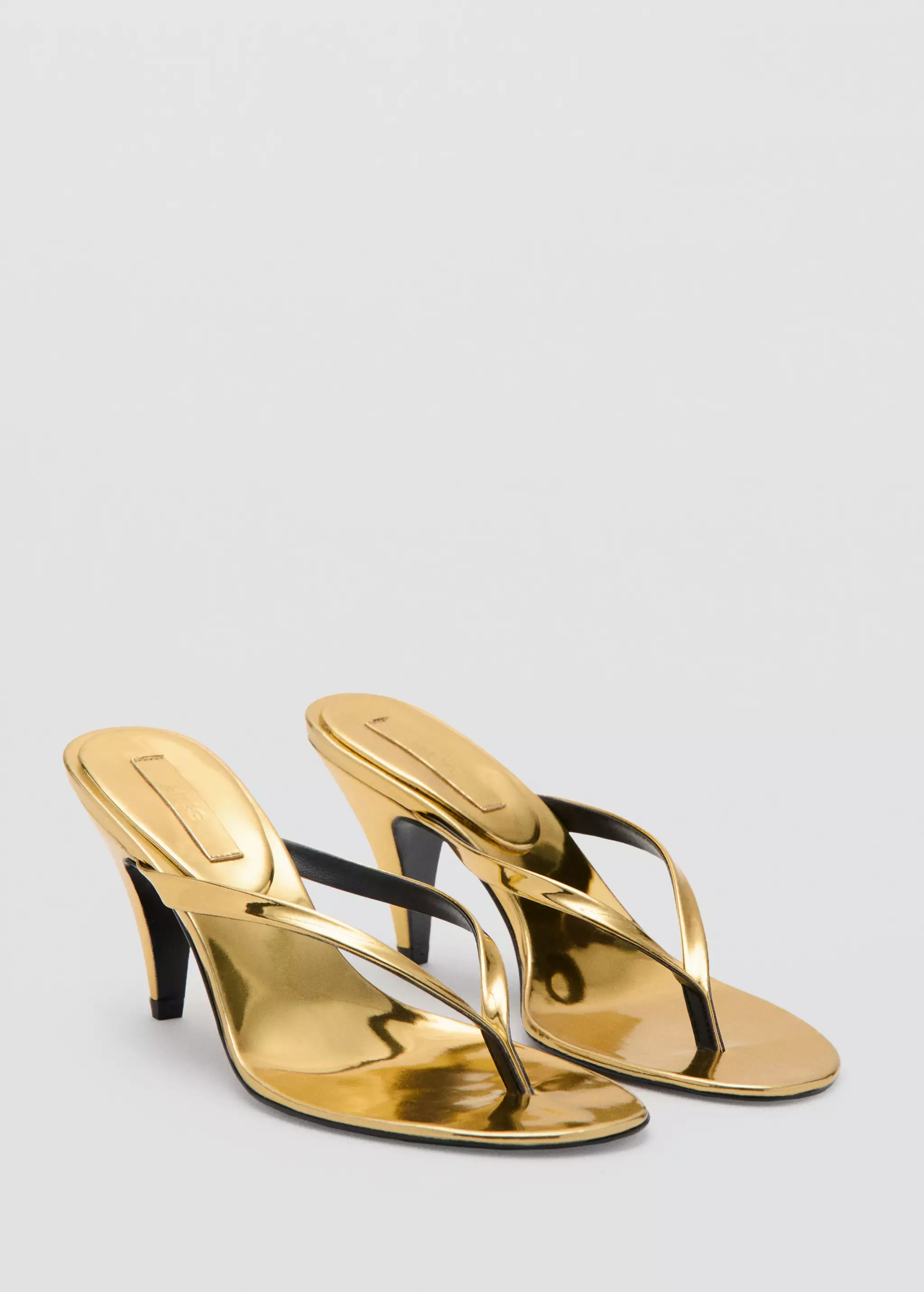 Metallic Funnel-Heel Sandal - Women | Mango United Kingdom