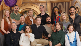 The 14-strong cast for Critical Role assembled in a large group shot.