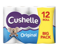 Cushelle White Toilet Roll 12 Rolls | £5 at Asda