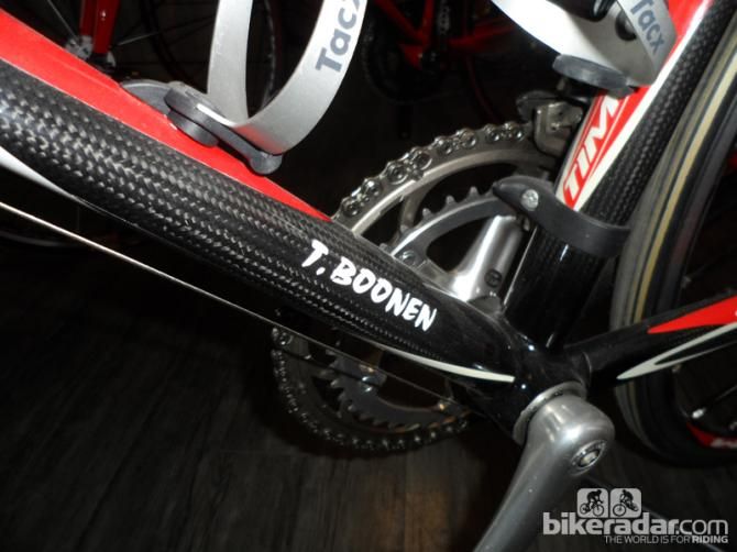 World champs memorabilia in the form of Tom Boonen's 2005 Time