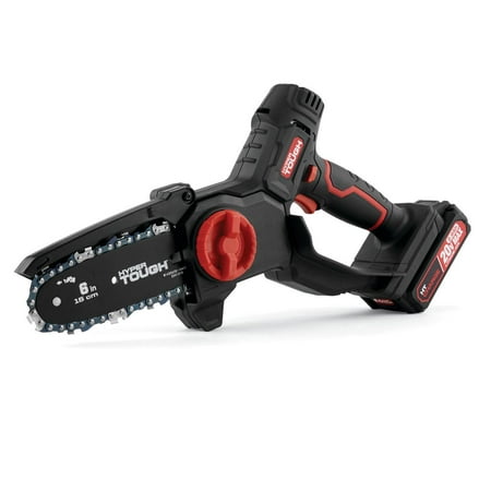 Hyper Tough 20-Volt 6-Inch Mini Chainsaw With Battery and Charger, Ht13-401-003-03