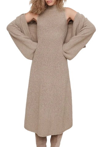 Banana Republic Merino-Blend Mock-Neck Midi Sweater Dress (Was $250) 