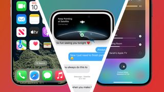 Trois iPhones sous iOS 18