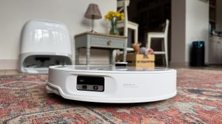 Roborock Qrevo Curv 2 Pro robot vacuum in reviewer's home
