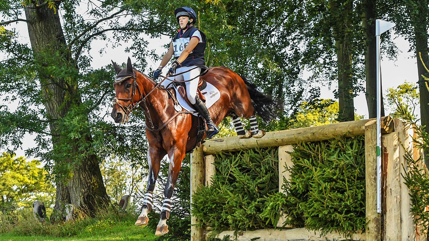 Molly Faulkner riding CALL ME COOLEY in CCI-S Y3* Section B during the Cornbury House International held in Cornbury Park near Finstock in Oxfordshire in the UK on the 13th September 2020