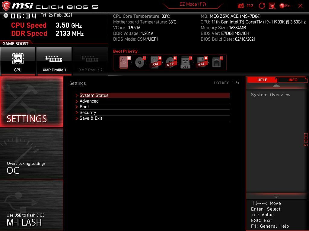 MSI MEG Z590 Ace