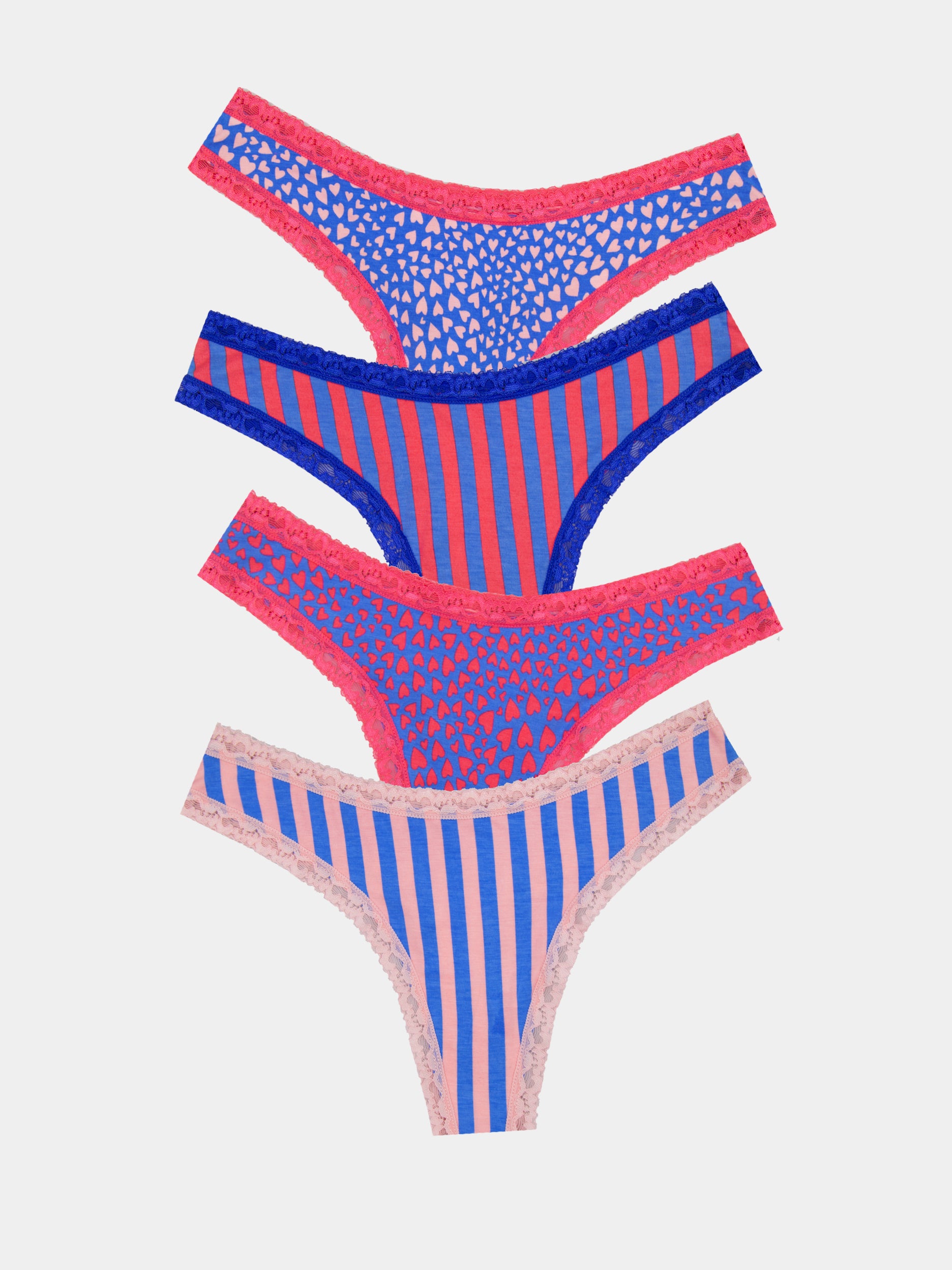 Thong Four Pack - Boden X S&amp;amp;s Hearts