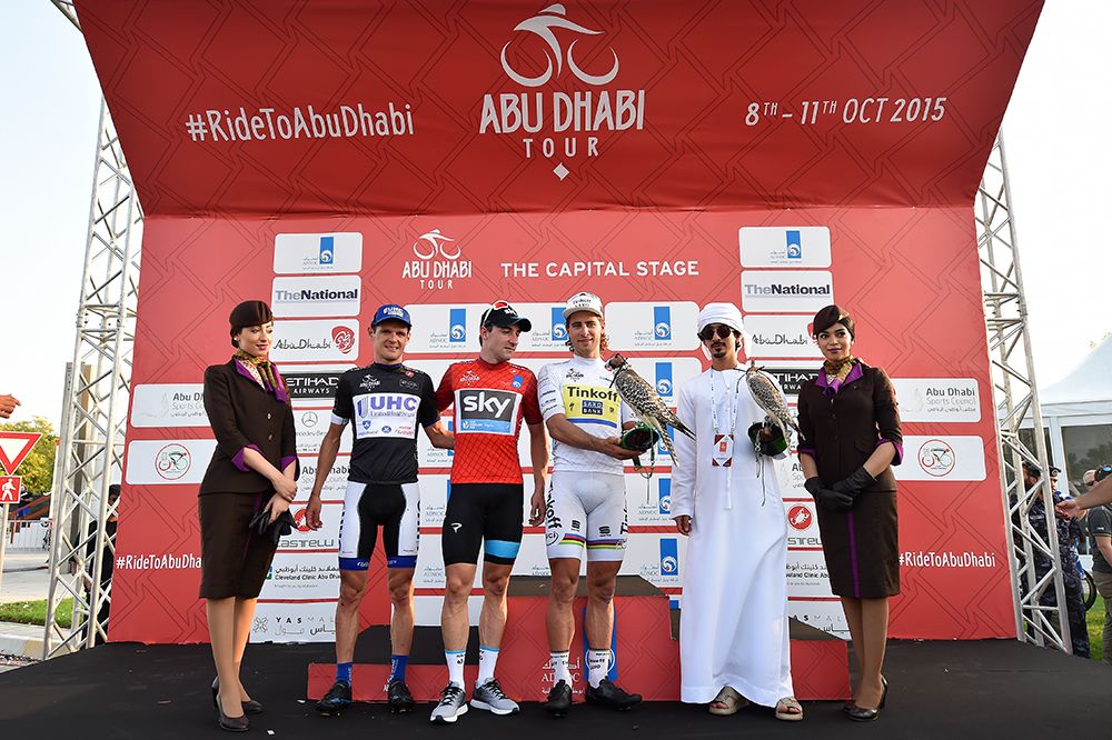 The stage 2 podium