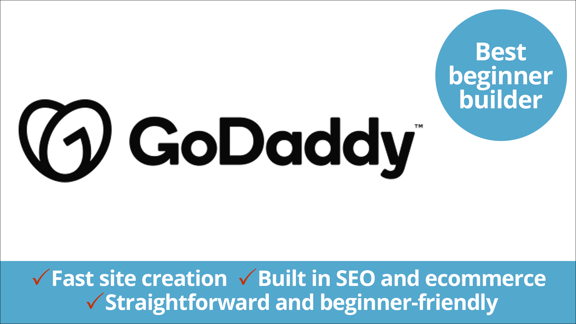 GoDaddy logo and guide info