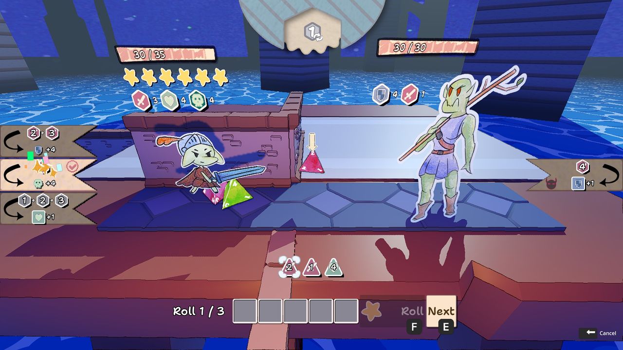Screenshots from Dice 'n' Goblins, an RPG by Tsukumogami Software.