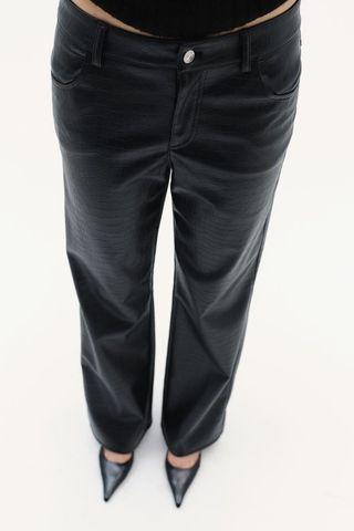 Straight Coated Pants