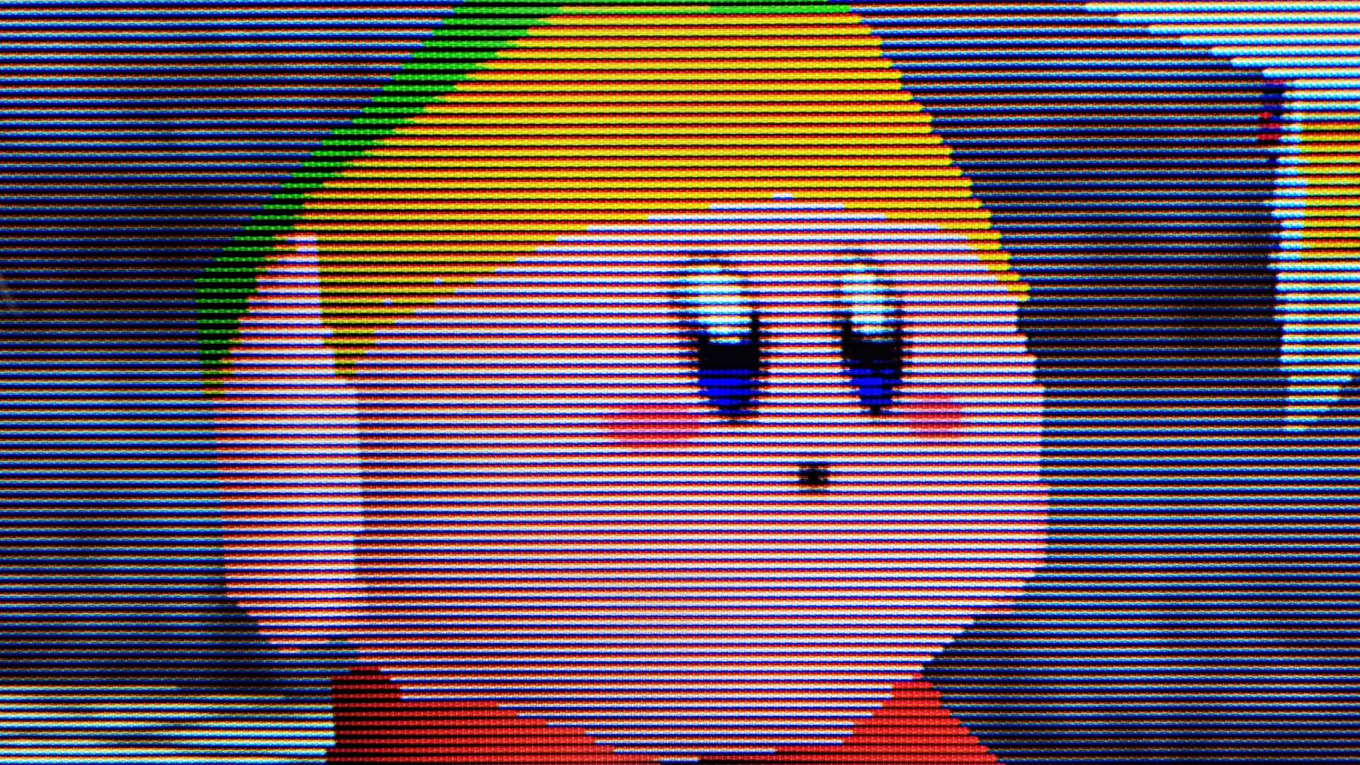 Close up of Analogue 3D running Super Smash Bros N64 on LG OLED TV featuring Kirby with Link hat.