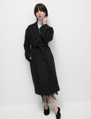 Wool Blend Longline Coat