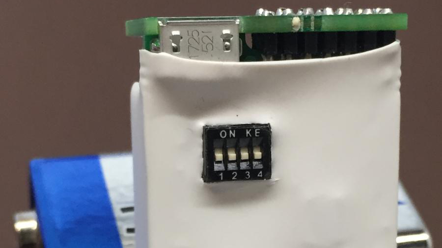 AMT Pangaea CP-16A-6F22 module DIP switch close-up