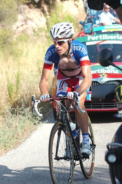 Sylvain Chavenel (Quick Step) on a climb.