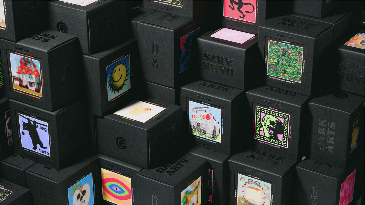 Dark Arts branding across touchpoints