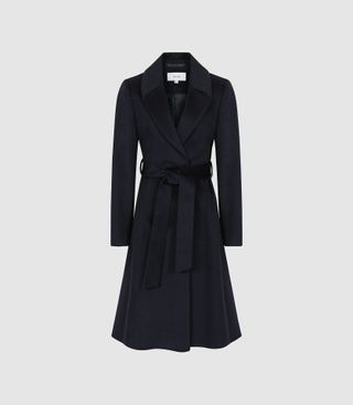 Hattie Navy Wool Blend Longline Coat – was £365, now £150